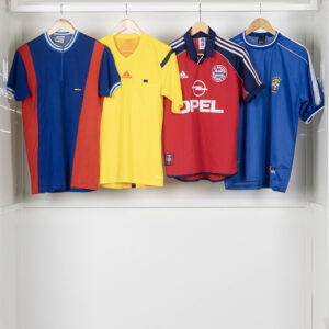 four vintage football t-shirts