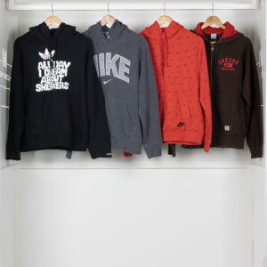 PL185-sport-branded-hoodied-sweatshirts four vintage sport branded hooded sweatshirts adidas, nike