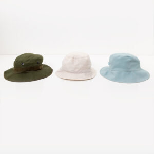 three vintage bucket hats